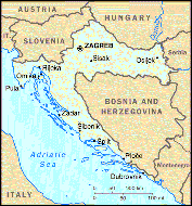 mapa Chorwacji