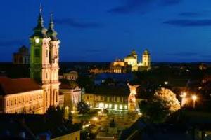 Eger panorama wieczorem