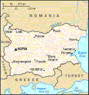 mapa Bułgarii