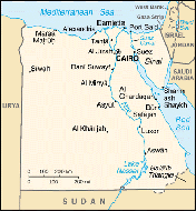 mapa Egiptu