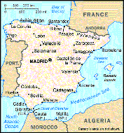 mapa Hiszpanii